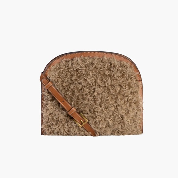 Eric Javits Baa Dome Faux Fur Crossbody Bag in Camel - Picture 5 of 16